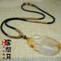 Hand knitting high - grade jade jade necklace rope gold jade rope - rope male and female red rope