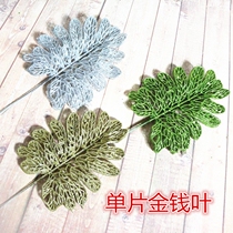Christmas decorations gold powder Christmas leaf accessories wholesale Gold powder flower European-style filigree mesh flower with leaf and material