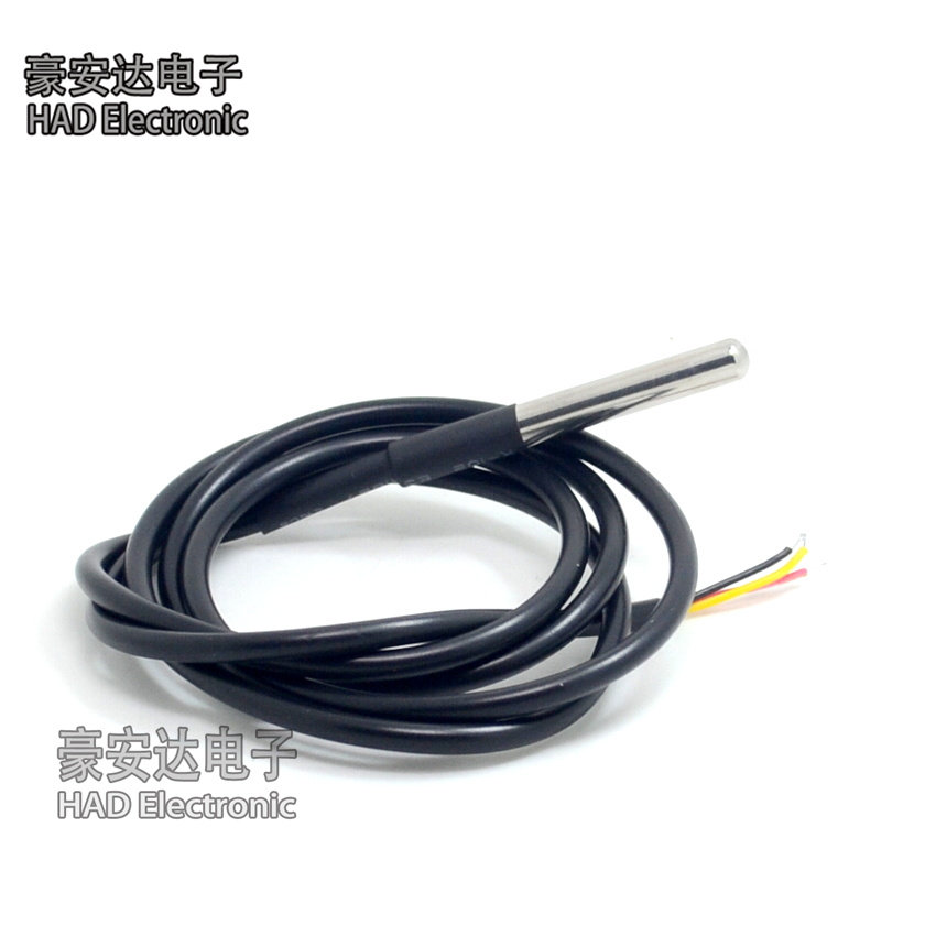 防水型DS18B20数字温度传感器（探头）原装 一米线