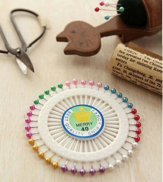 Full 20 colorful white pearlescent needle large head needle bead needle positioning needle gauge needle pearl large head needle 