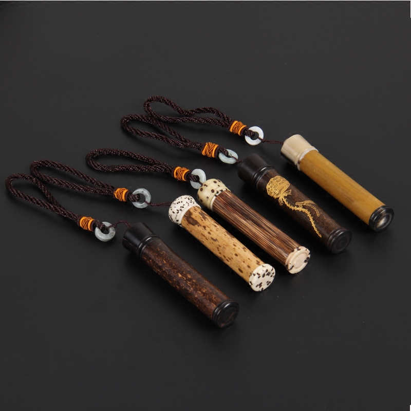 Merlot bamboo purple bamboo golden silk bamboo bodhi seed toothpick tube bamboo portable storage box incense tube incense tube play piece
