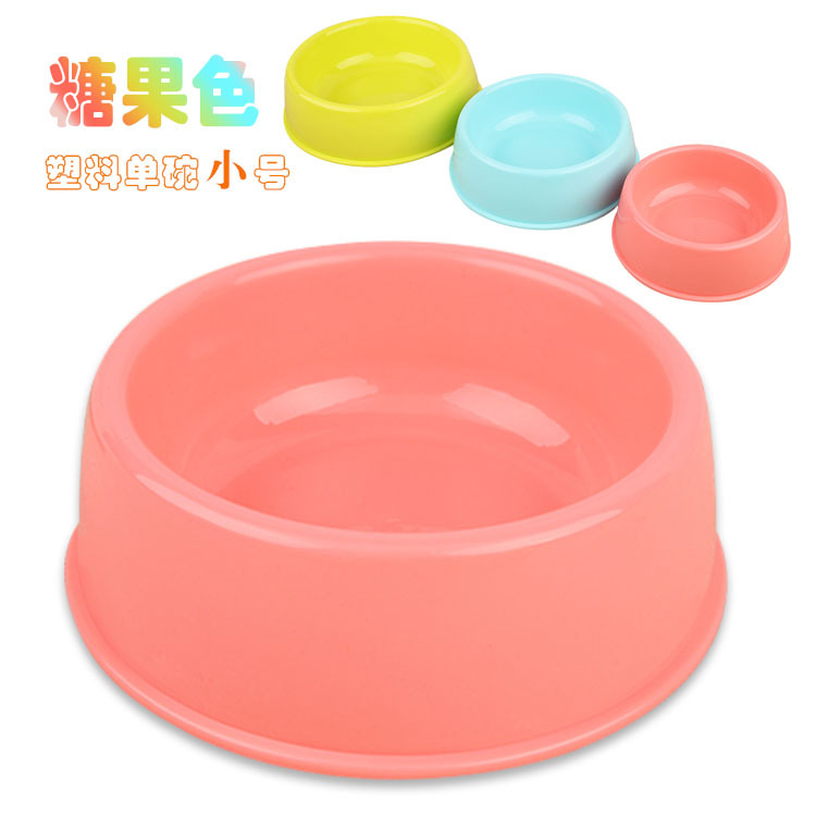 Pet Supplies Candy Color Non-slip Dogs Bowls of dogs Teddy rice bowls Single bowls of large canine puppies Cat Food Basin