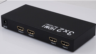 HDMI dispenser 3-in 2-out HDMI switcher three-in-two-out switcher 3D high-definition with remote control