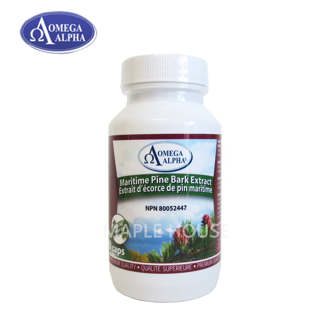 天猫国际包直邮加拿大原装Omega Alpha 松树皮提取物 60粒