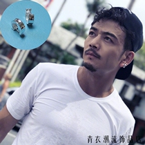 We all have a good time forward Yang evasive personality s925 pure silver ear ring ear nail minimalist