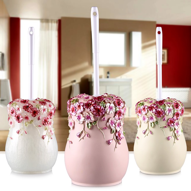 European banquet toilet brush set Soft hair toilet brush Creative toilet brush holder cleaning brush Powder room toilet brush