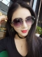 Màu đỏ ròng với cùng kính râm nữ phiên bản Hàn Quốc của phong cách retro phong cách Harajuku 2018 mặt dài khuôn mặt lớn chụp hình ngôi sao kính râm