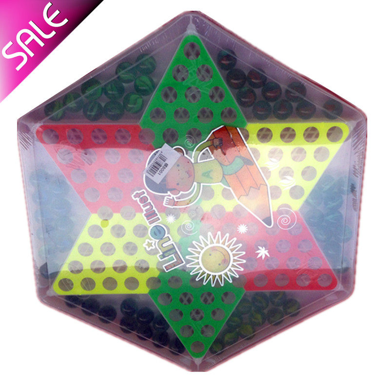 Boutique Hexagon Checkers Traditional Checkers Big Glass Beads Checkers Children Puzzle Class Parenting Games