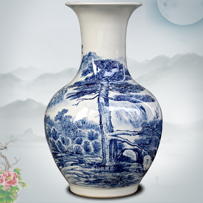 Hand - made jiangshan jiao jingdezhen ceramics flower arrangement more large vases, modern home sitting room place mesa adornment