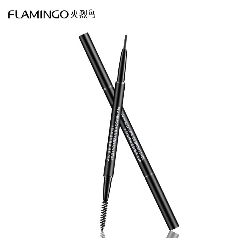 火烈鸟不晕染眉笔细密笔芯顺滑防水持久不脱色初学者一字带眉刷