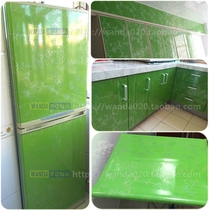 Green cabinet door sticker Waterproof refrigerator door sticker Wardrobe door Sticker Paint flower furniture renovation sticker