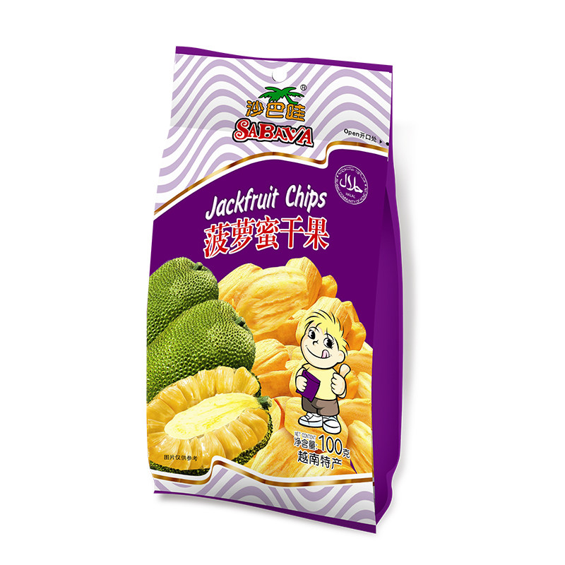 【天猫超市】越南进口沙巴哇菠萝蜜果干果脯零食特产100g香脆好吃