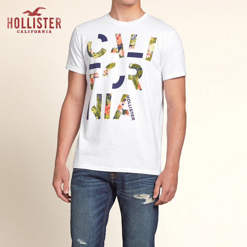Hollister 碎花徽标图案 T 恤 男 94868