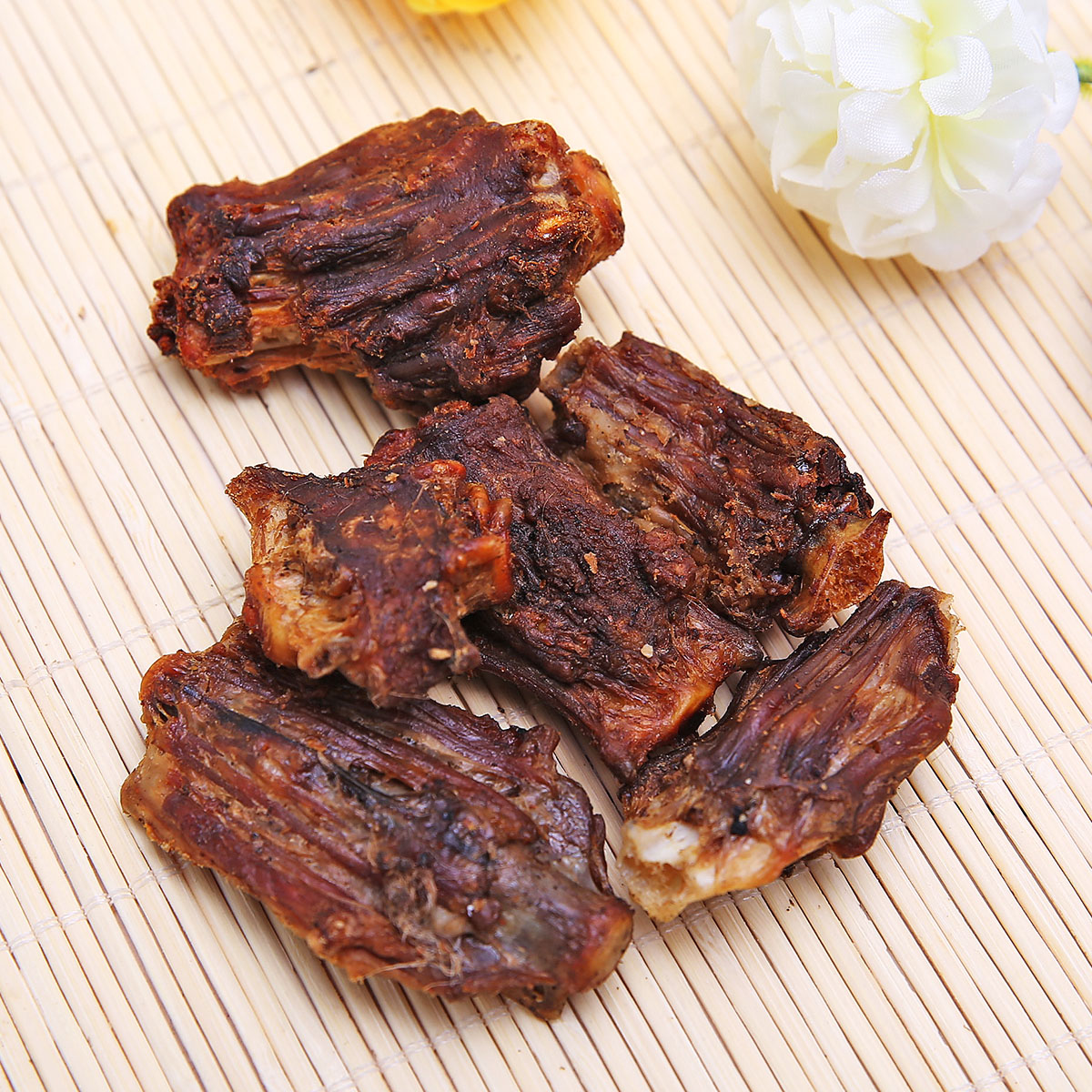 波奇网 宠物狗零食普菲尔小牛尾骨80g训练奖励洁齿咬胶狗零食