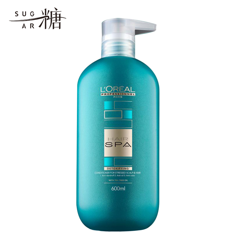 正品 欧莱雅丝泉净化护发素600ml 深层清洁清爽去屑 改善毛躁损伤