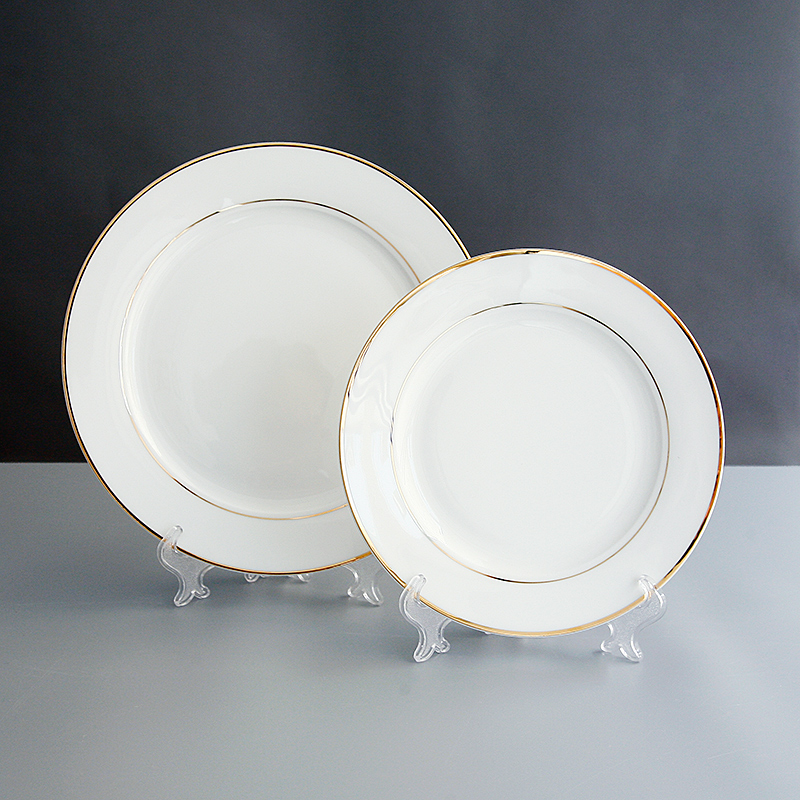 Ipads China steak dinner plate plate suit ceramic flat circular western food dish plate of white fruit bowl