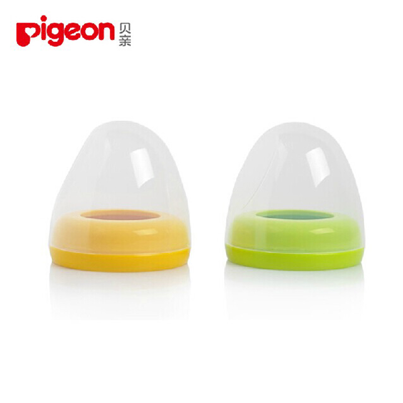贝亲 宽口径奶瓶帽盖组/螺旋盖+上盖（绿色/黄色） BA61/BA62