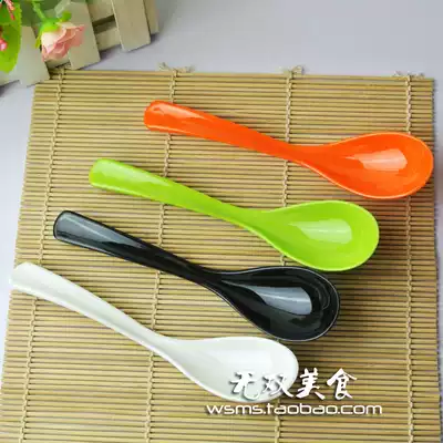 20 High temperature resistant pure A5 material yellow braised chicken rice noodles Noodles fan special Spoon soup spoon plastic spoon
