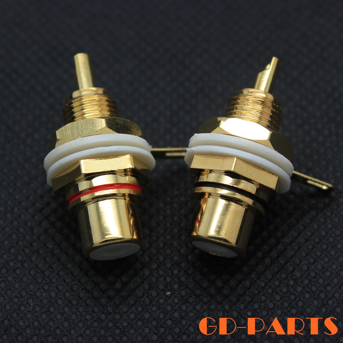Taiwan pure copper gold plated RCA female lotus seat AV CD machine HIFI amplifier boldness machine signal base input and output