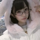 Kính nửa dưới khung kính nữ Nhật Bản mềm dễ thương em gái kính kim loại hai nhân dân tệ anime lên chính cos cô gái dễ thương