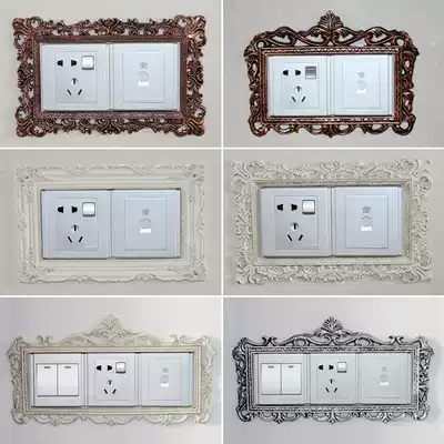 Nordic ins light luxury wind switch stickers wall stickers Resin switch protective cover European cute cartoon switch stickers creative