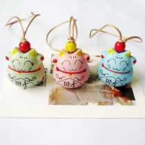 New ceramic Merchants Cat Swing Piece Opening Car Pendant Car Hanging Wind Bell Hanging Decoration Day Style Jingdezhen Ceramic Ornament
