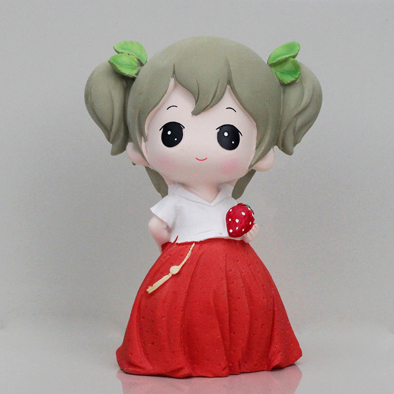 8/15/2015 = 21cm High 13cm Width-Strawberry Girls-latex plaster Like mould Latex Cartoon Park