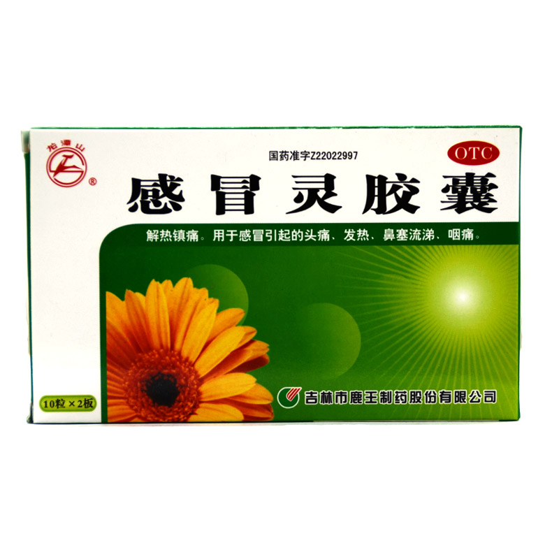 龙潭山 感冒灵胶囊 0.5g*10粒*2板/盒 感冒头痛发热鼻塞流涕咽痛X