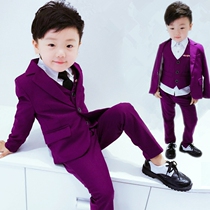 Boys British dress small suit 3 Childrens suit vest three-piece set 5 Boys 6 autumn and winter 8-year-old flower girl set 9