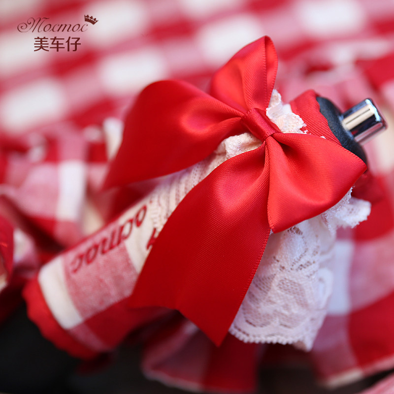 摩丝娃娃 新款欧式田园蕾丝汽车车用手刹套手把套车品车饰套装