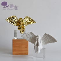 ins wind kid white gold chubby angel crystal pendulum-like room bedroom children room soft adornment sculpture