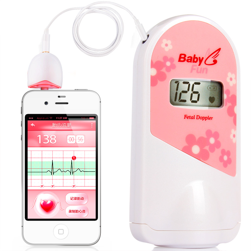 送豪礼】babyfun贝缤纷胎心仪F20多普勒家用监测监护孕妇听胎心器