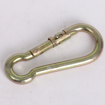 Galvanized spring hook reinforced version coarse mountaineering buckle Insurance buckle Connection buckle Large rock climbing buckle Self-lock safety hook