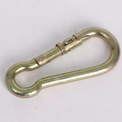 Galvanized spring hook reinforced version thick carabiner safety buckle connecting buckle large climbing buckle self-locking safety hook