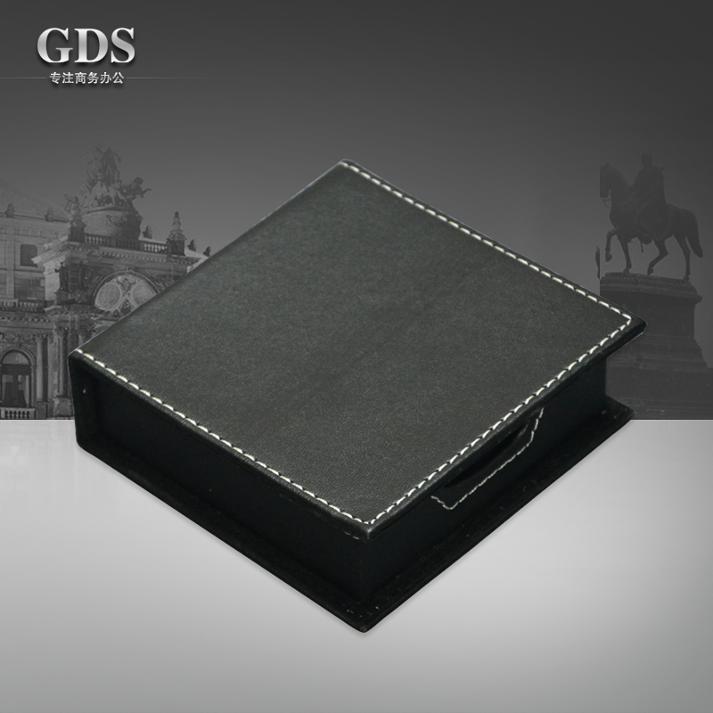 High-grade leather business post-it note box seat note box seat note paper storage box Desktop special office supplies