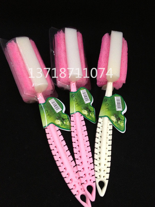 Sponge scouring cloth Combination cup brush Cleaning brush Multi-purpose long handle cup brush Non-slip handle does not leave marks after cleaning