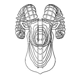 Creative Home Decorations Interior Decoration Pangoat Head Animal Head Wall Decoration Nordic Style