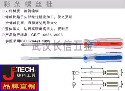 Jico JETECH small handle color bar screwdriver transparent handle screwdriver LC2 5 LC3-50 75 150 200