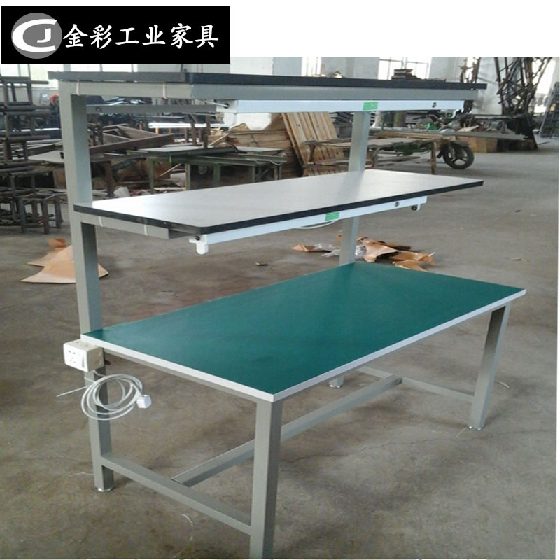 Hot selling antistatic double bench industrial assembly line Operating table workshop assembly Chapo bearing table to be made