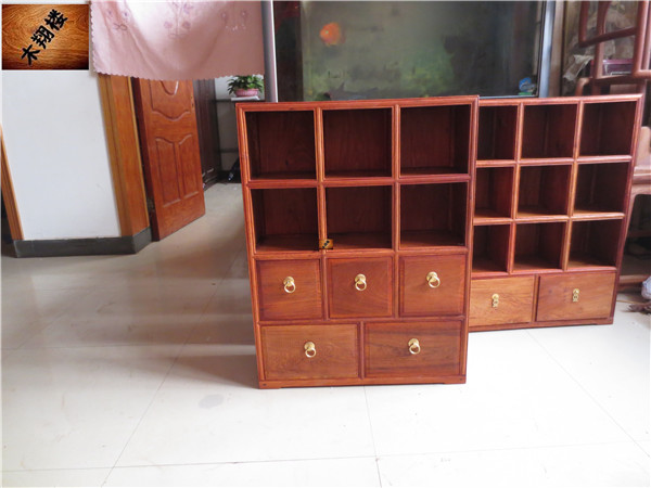 Myanmar pear storage box Small medicine box Teapot cabinet Bogu Rack Duobao Pavilion