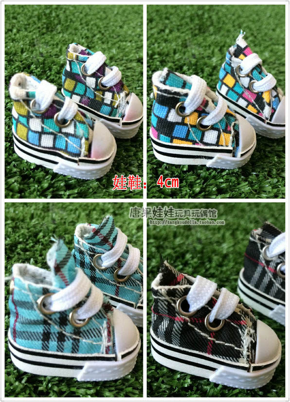 Mini toy shoes 6 min BJD doll shoes shoes sneakers shoes color plate canvas shoes 4 color