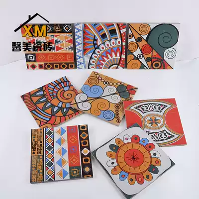 Thangka Indian small tile dining room retro parquet colored tiles ceramic floor tiles kitchen wall tiles 200