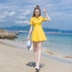 Mùa hè 2020 phụ nữ mới Hàn Quốc khí chất thon thả thon gọn quây nhỏ tươi eo cao đầm - váy đầm