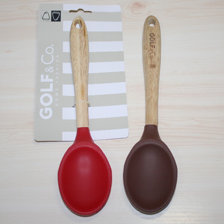 Hebrew Israel GOLFCo SNJ Silicone Wood Handle Stirring Rod Spoon Noble Kitchen Full 100 