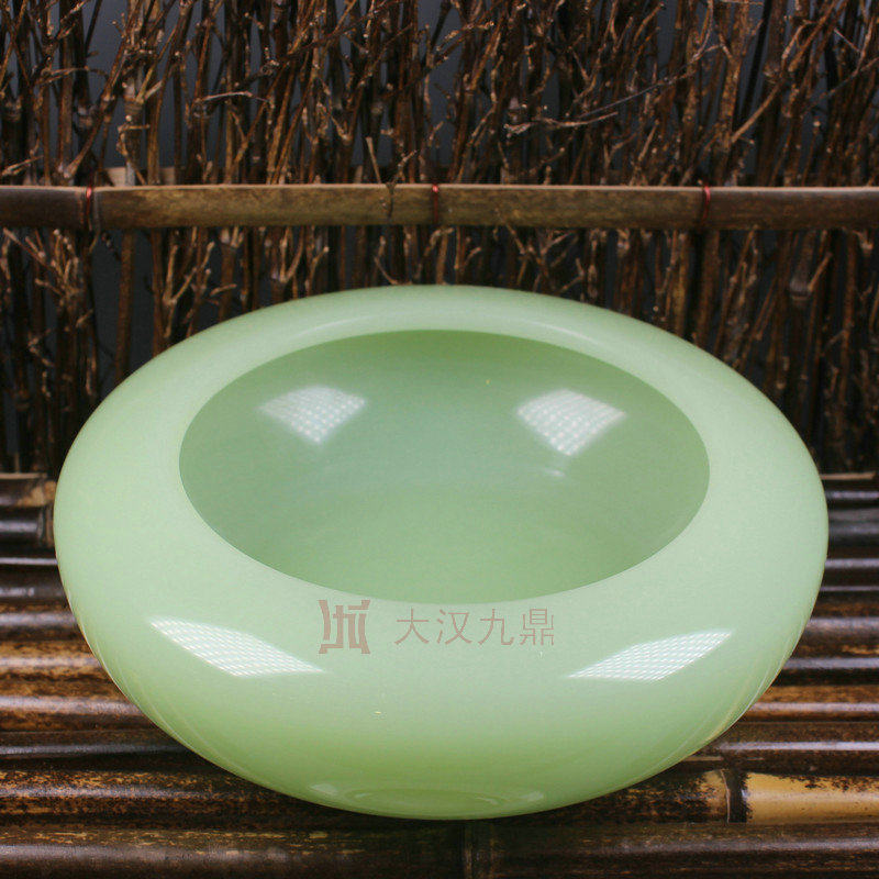 Creative gifts Ashtray Natural jade ashtray fashion white jade ashtray stone sculpture