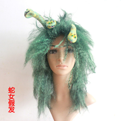 taobao agent Green unisex wig, cosplay, halloween