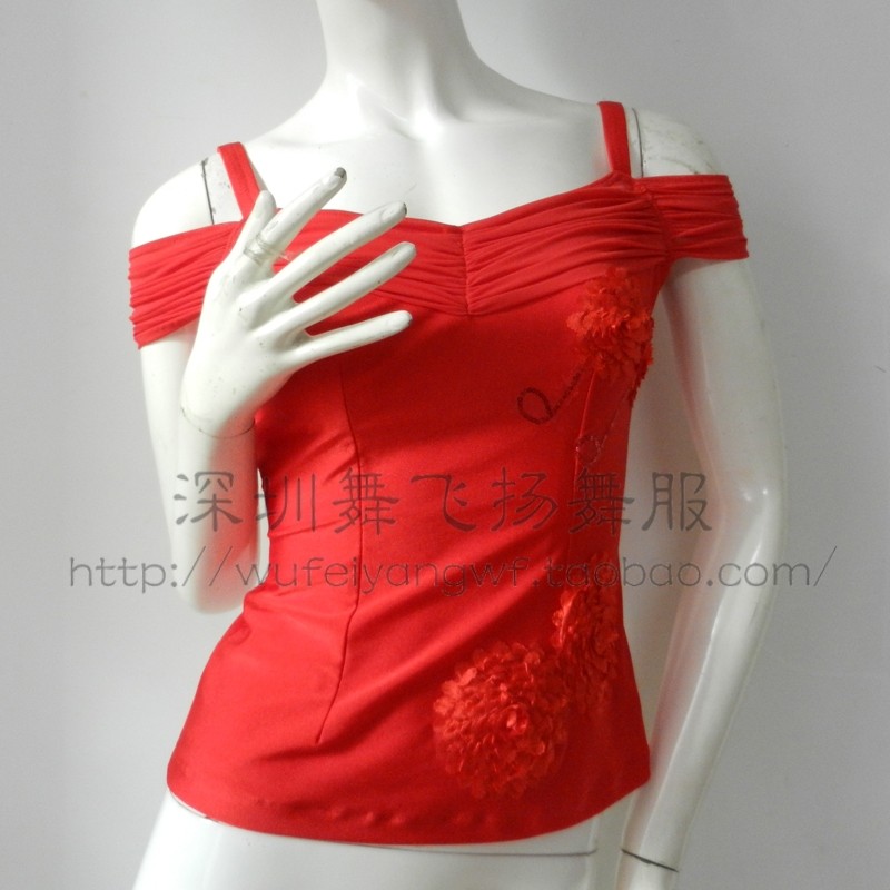 Dance Flying Jan New Morden Dancer Dress Dress Practice Dress Suit Blouse Jacket half body dress assorted short sleeves Dancing KA048