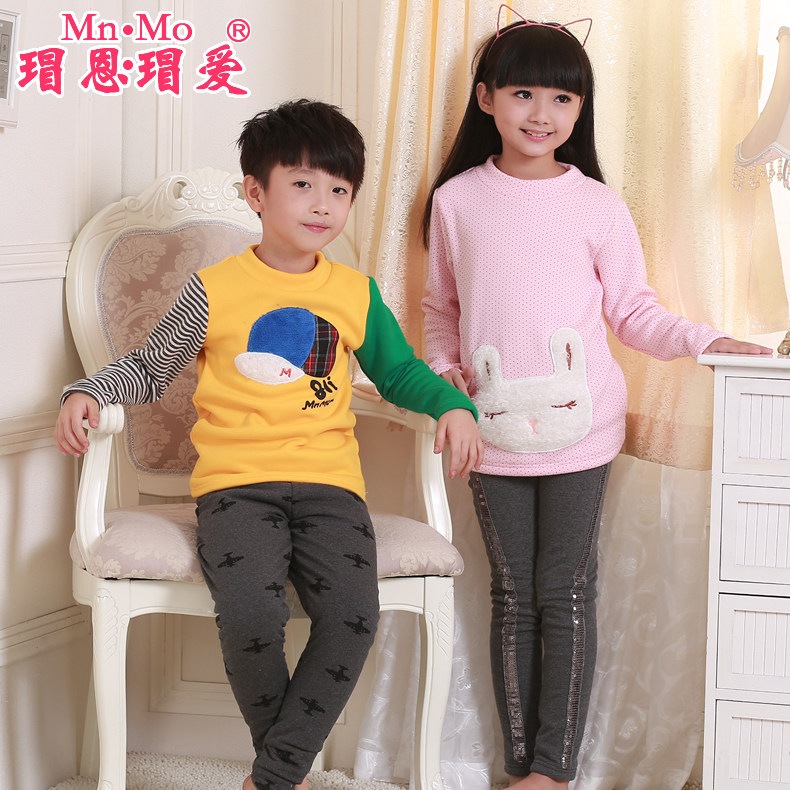 瑁恩瑁爱秋冬新婴幼儿童上衣男女卫衣加绒加厚打底衫长袖T恤衣服