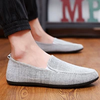 Giày vải nam mùa xuân thoáng khí peas giày của nam giới thường giày Hàn Quốc mùa hè của nam giới giày linen giày của nam giới giày lười giày the thao nam 