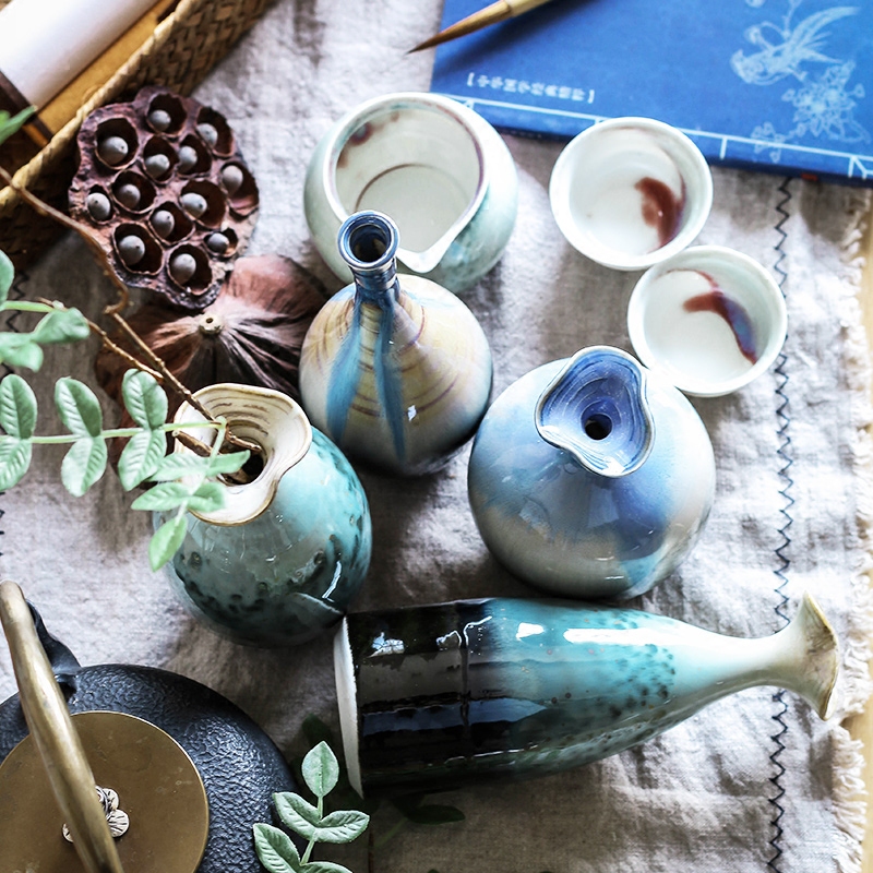The Clear soup WoGuo home decoration vase furnishing articles sitting room flower arranging Chinese style desk study ceramic table variable glaze bottle